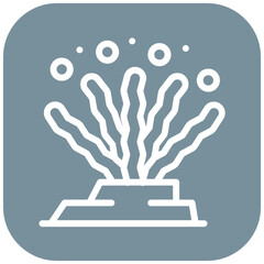 Seaweed vector icon illustration of Coastline iconset.