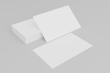 Blank business card with soft shadows