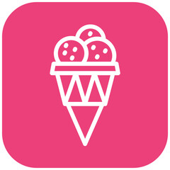 Gelato vector icon illustration of Italy iconset.