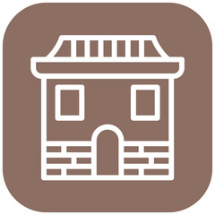 Italian Townhouse vector icon illustration of Italy iconset.