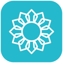 Italian Sunflower vector icon illustration of Italy iconset.