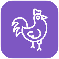 Rooster vector icon illustration of Festa Junina iconset.