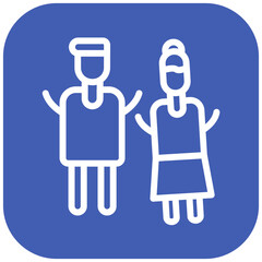 Dancing Couples vector icon illustration of Festa Junina iconset.