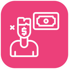 Corrupt Politician vector icon illustration of Corruption iconset.