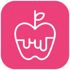 Rotten Apple vector icon illustration of Corruption iconset.