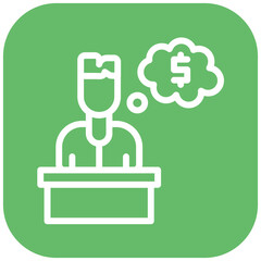 Bribed Witness vector icon illustration of Corruption iconset.