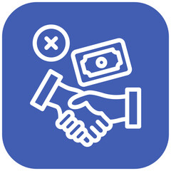 Unethical Handshake vector icon illustration of Corruption iconset.