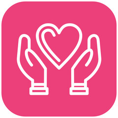 Hopeful Heart vector icon illustration of Chemotherapy iconset.