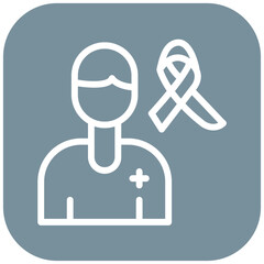 Oncologist vector icon illustration of Chemotherapy iconset.