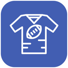 Rugby Shirt vector icon illustration of Rugby iconset.