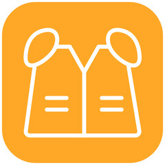 Rugby Vest Gear vector icon illustration of Rugby iconset.