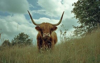 Highland Cow Sunset,