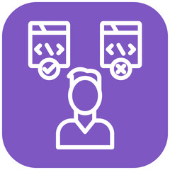 User Acceptance Testing vector icon illustration of Quality Assurance iconset.