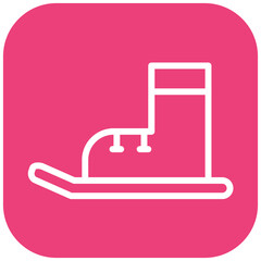 Snowshoes vector icon illustration of Outdoor Fun iconset.