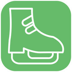 Ice Skates vector icon illustration of Outdoor Fun iconset.