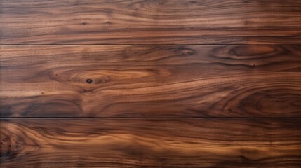 Fototapeta premium Rich Black Walnut Wood Texture Displaying Natural Grain Patterns and Unique Character From Two Individual Boards Finely Finished with Oil