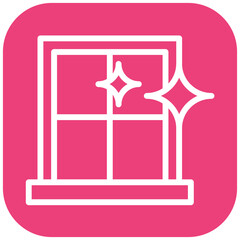 Cleaning Windows vector icon illustration of Cleaning and Dusting iconset.