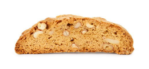 Traditional Italian almond biscuit (Cantucci) isolated on white