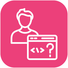 Non Technical User vector icon illustration of No Code iconset.