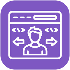 End User vector icon illustration of No Code iconset.