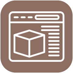 Black Box vector icon illustration of No Code iconset.