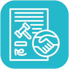 Settlement vector icon illustration of Law & Legislation iconset.