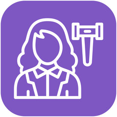 Lawyer Female vector icon illustration of Law & Legislation iconset.