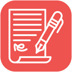 Contract vector icon illustration of Law & Legislation iconset.