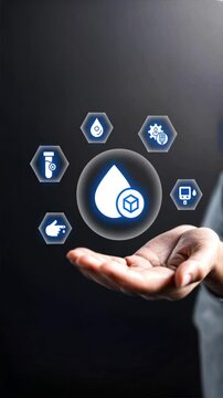Hand holding floating medical icons including an emergency cross and hospital symbols, represents diabetic care, insulin use, and glucose monitoring for diabetes blogs
