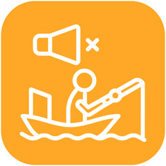 Quiet vector icon illustration of Fishing iconset.