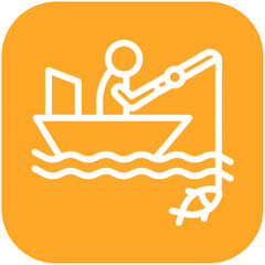 Fishing Holiday vector icon illustration of Fishing iconset.