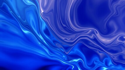Obraz premium Abstract blue liquid swirls: a stunning background image of dynamic, flowing, and soothing blue hues, perfect for digital designs.