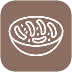 Tteokbokki vector icon illustration of Street Food iconset.
