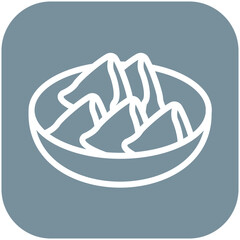 Samosa vector icon illustration of Street Food iconset.