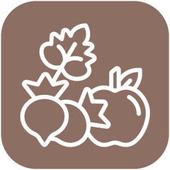 Fresh Ingredients vector icon illustration of Street Food iconset.