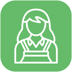 Food Vendor Female vector icon illustration of Street Food iconset.