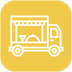 Food Truck vector icon illustration of Street Food iconset.
