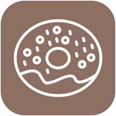 Doughnut vector icon illustration of Street Food iconset.