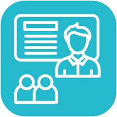 Workshop vector icon illustration of Business Training iconset.
