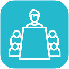 Conference vector icon illustration of Business Training iconset.