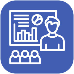 Coaching vector icon illustration of Business Training iconset.