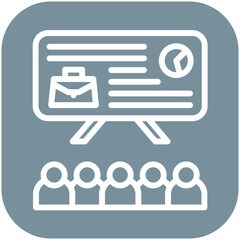 Classroom vector icon illustration of Business Training iconset.