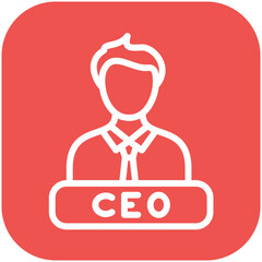 CEO vector icon illustration of Business Training iconset.