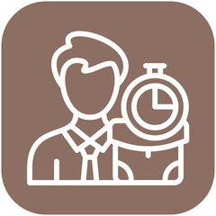 Temporary Worker Male vector icon illustration of Gig Economy iconset.