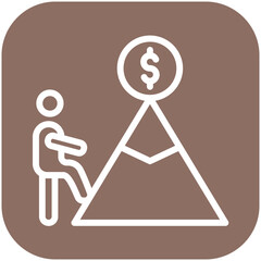 Challenge vector icon illustration of Gig Economy iconset.