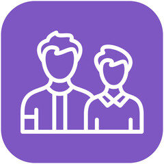 Difference vector icon illustration of Generation Gap iconset.