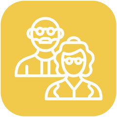 Baby Boomers vector icon illustration of Generation Gap iconset.