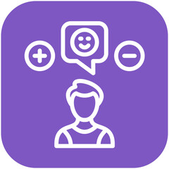 Attitude vector icon illustration of Generation Gap iconset.