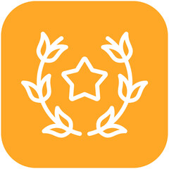 Laurel Wreath vector icon illustration of Award Events iconset.