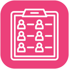 Guest List vector icon illustration of Award Events iconset.